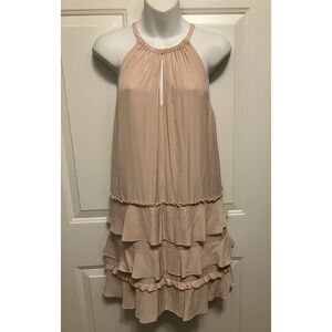 Ramy Brook NY Peach Chiffon Sleeveless Occasion Dress Size Small Women’s‎